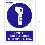 Linea profesional - poster de control obligatoire de temprature 30x21 cm. - wolfpack