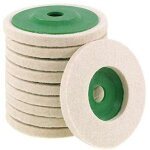 Linghhang ? lot de 10 disques de polissage en feutre de laine 100mm ? pour meuleuse d'angle ? �paisseur ...