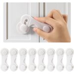 Linghhang - 8 pi�ces enfant bloc porte securite b�b�, protection bebe pour placard armoires, tiroirs, ...