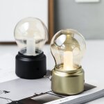 Linghhang - ampoule de nuit cr�ative r�tro, mini chargeur usb, led chaude, lampe de chevet, lampe de ...
