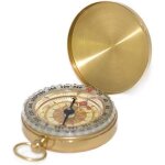 Linghhang - boussole en cuivre fin g50 montre de poche boussole exquise petit cadeau ext�rieur multifonction ...