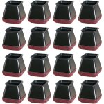 Linghhang - couvre - pieds de chaise en silicone (carr�s), 16 pi�ces, adapt�s aux pieds de chaise de ...