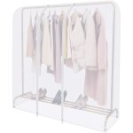 Linghhang - housse transparente pour tringle � v�tements avec fermeture �clair solide et poche � documents ...