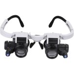 Linghhang - loupe r�glable t�te de t�te de t�te loupe avec lumi�re led 8 x 15 x 23 x lunettes jumelles ...