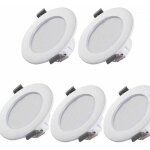 Linghhang ? pack de 5 spots led encastrables salle de bain ? ip44 ultra - plat 35mm ? blanc neutre 4000k ...
