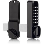 Linghhang - serrure de porte m�canique en acier inoxydable avec pav�s num�riques(noir)