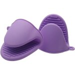 Linghhang - violet, 2 pi�ces) gants de four en silicone, pr�ts � �tre utilis�s dans des casseroles ou ...
