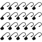 Lot de 20 crochets pour tendeur - 7 cm - noir linxor