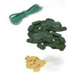 Lot de 20 kits de fixation pour brise vue, canisse anti - uv - vert linxor