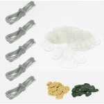 Lot de 5 kits de fixation pour brise vue, canisse anti - uv - transparent linxor