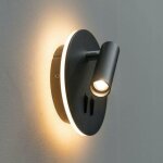 Liseuse tendance double led et interrupteur - noir