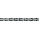Listel tissu argent 48mm