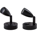 2 pices 12v led spot lampe de lecture murale de chevet interrupteur rglable camping - car caravane ...