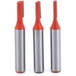 3pcs fraise droite de 8 mm m�trique, m�che de routeur droite � simple fl�te fraise � bois