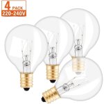 Litzee - lot de 4 ampoule edison, e12 ampoules  incandescence guirlande guinguette dcorative ampoules ...