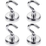 Lot de 4 crochets aimants en nodyme - 25 mm - pour cuisine, salle de bain, garage, bureau