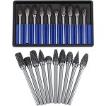 Jeu de fraises en carbure fichiers rotatifs acier au tungstne 10pcs diamtre tte coupe pour fraise ...