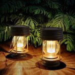 Lanterne solaire exterieur jardin decorative tanche ip44 lot de 2 lanternes solaires suspendues vintage ...
