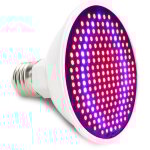 Litzee - led lampe de croissance lumire de plante lampe d'lairage de croissance 20w e27 ampoule 200pcs ...