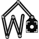 Rgle de mesure multi - angle avec trou de positionnement, rgle pliante en alliage d'aluminium  6 cts, ...