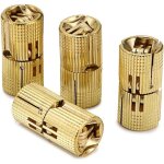 Lling - 4 pi�ces 14mm charni�res de baril en laiton cach�es, charni�res de bo�te cach�es charni�res de ...