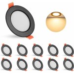 Lling - encastr� au mur et au plafond led downlight noir, 10 x 5w led encastr� au plafond downlight 450lm ...