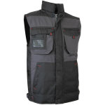 Lma - gilet bodywarmer 2058 sable taille 4 gris / noir multi - poches polyester
