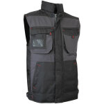 Gilet bodywarmer lma 2058 sable taille 2 bicolore gris / noir matelassage en polyester