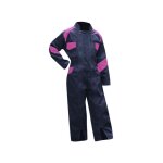 Lma - combinaison de travail agricole enfant bleu / rose fleur couleur bleu / rose - taille vtement ...