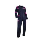 Lma - combinaison de travail double zip rapido bicolore femme orge bleu fonc / rose s