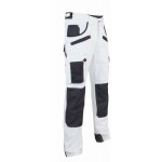 Lma - pantalon de peintre multipoches  genouillres blanc / noir - 1443 aerosol taille 48