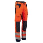 Lma - pantalon de travail authentic hv pg polarisation - marine / orange fluo 3xl - fr(58)