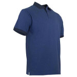 Polo bicolore maille piqu�e chin�e lma carrelage bleu noir s