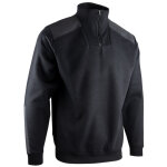 Lma - sweat berlin col camionneur bicolore noir - gris 8090 t6 t2xl