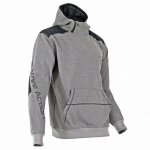 Lma - sweat  capuche de travail renforc avec col haut zipp cyber gris m