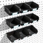 Lntyq ? lot de 10 bacs � panneaux perfor�s avec crochets ? pour rangement d'outils ? r�sistant jusqu'� ...