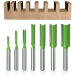 Lntyq 7pcs fraise droite � queue de 6 mm, fraise droite defonceuse, pour bois carbure de tungst�ne outil ...