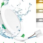 Lntyq ? spot led encastrable 7w �tanche pour salle de bain ? trois temp�ratures de couleur ? trou ?65 ...