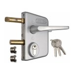 Locinox - serrure de portail battant ancien modle tube 40 - 60mm finition argent lckx4040u2lzilvvszm ...