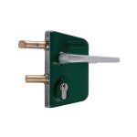 Locinox - serrure de portail en applique verte - clé i - axe à 30 mm - profil 40 à 60 mm - lckx Locinox - serrure de portail en applique verte - clé i - axe à 30 mm - profil 40 à 60 mm - lckx