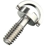 Long 1 / 4 de vis en bague - d acier inoxydable argent pour trepied qr plaque l'appareil photo