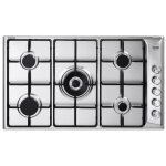 De'longhi dli 59 dd table de cuisson � gaz encastrable 90 cm 5 br�leurs en acier inoxydable