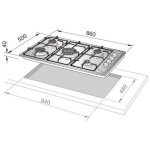 De?longhi nl 59 dd plaque noir int�gr� 90 cm gaz 5 zone(s)