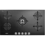 De'longhi nsl 590 nc table de cuisson encastrable 90 cm gaz 5 feux noir