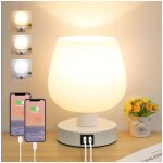 Longziming - lampe de chevet tactile, lampe de bureau avec ports de charge usb - a + c, intensit� variable ...