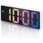 Longziming - r�veil lumineux, r�veil matin num�rique avec fonction snooze avec �cran led affiche temp�rature ...
