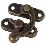 Loquet antique en fer bronze - 12 pi�ces 35x28 mm avec vis pour bo�te � bijoux ou cadeau