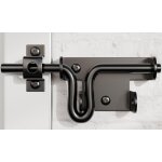 Loquet coulissant pour porte de cl�ture en bois avec trou de cadenas, serrure coulissante robuste, loquet ...