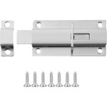 Loquet porte verrou de fermoir avec vis, verrou porte exterieur longueur 8. 5 cm, loquet portail en acier ...