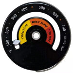 Lot de 1 thermom�tre pour chemin�e et po�le, jauge de thermom�tre magn�tique pour tuyau de chemin�e en ...